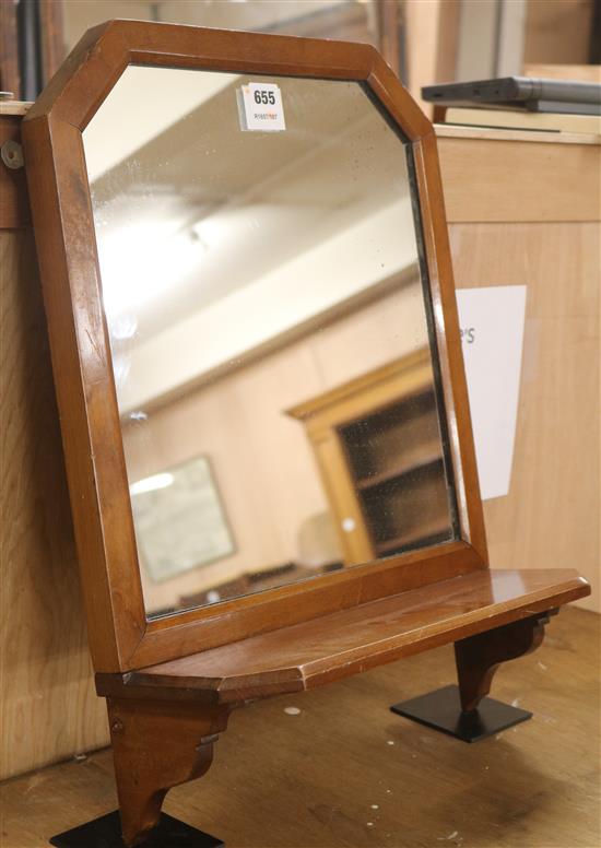 A Victorian mahogany bracket wall mirror, H.56cm